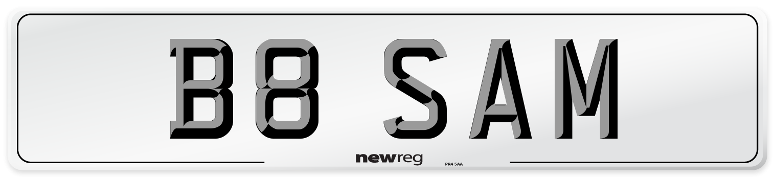 B8 SAM Number Plate from New Reg